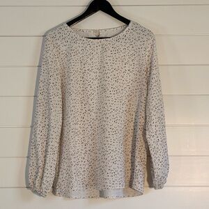 Elegant Cream Patterned Women's Top